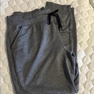 Gray Jogger Pants with Black Drawstring
